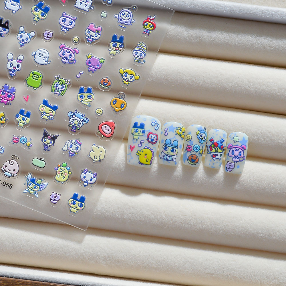 Bandai Model Tamagotchi - Nouveaux autocollants pour ongles Tamagotchi Mametchi