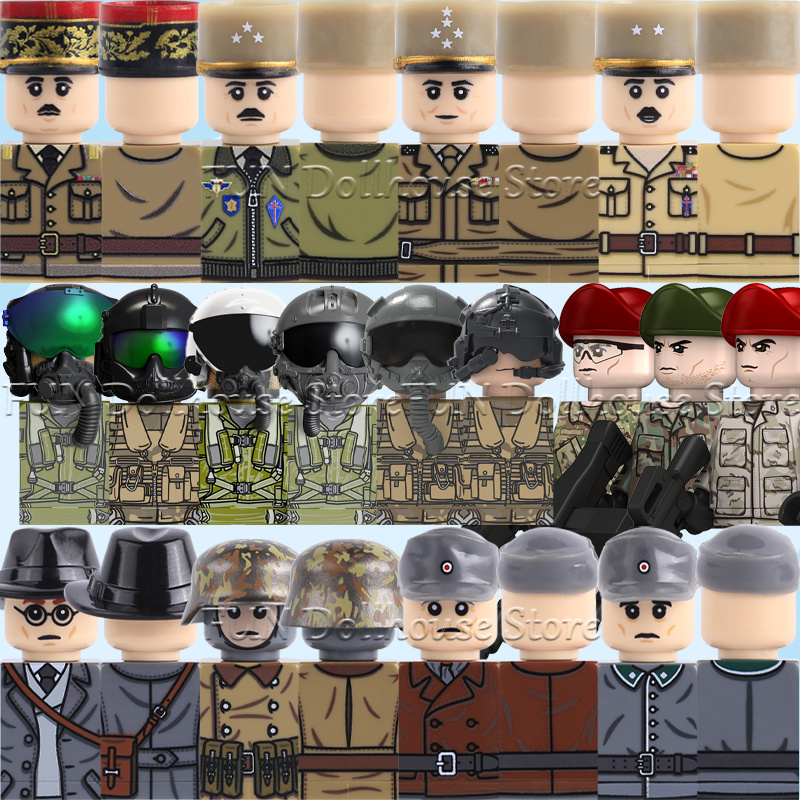 Lego Minifigure Holder - Figurines d'action de soldats militaires américains